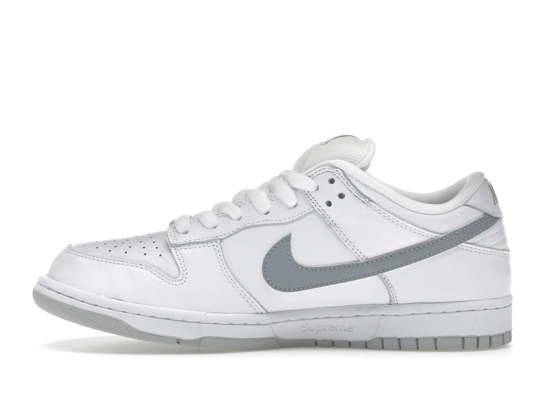 Nike SB Dunk Low Supreme 94 Weiß Metallic Silber