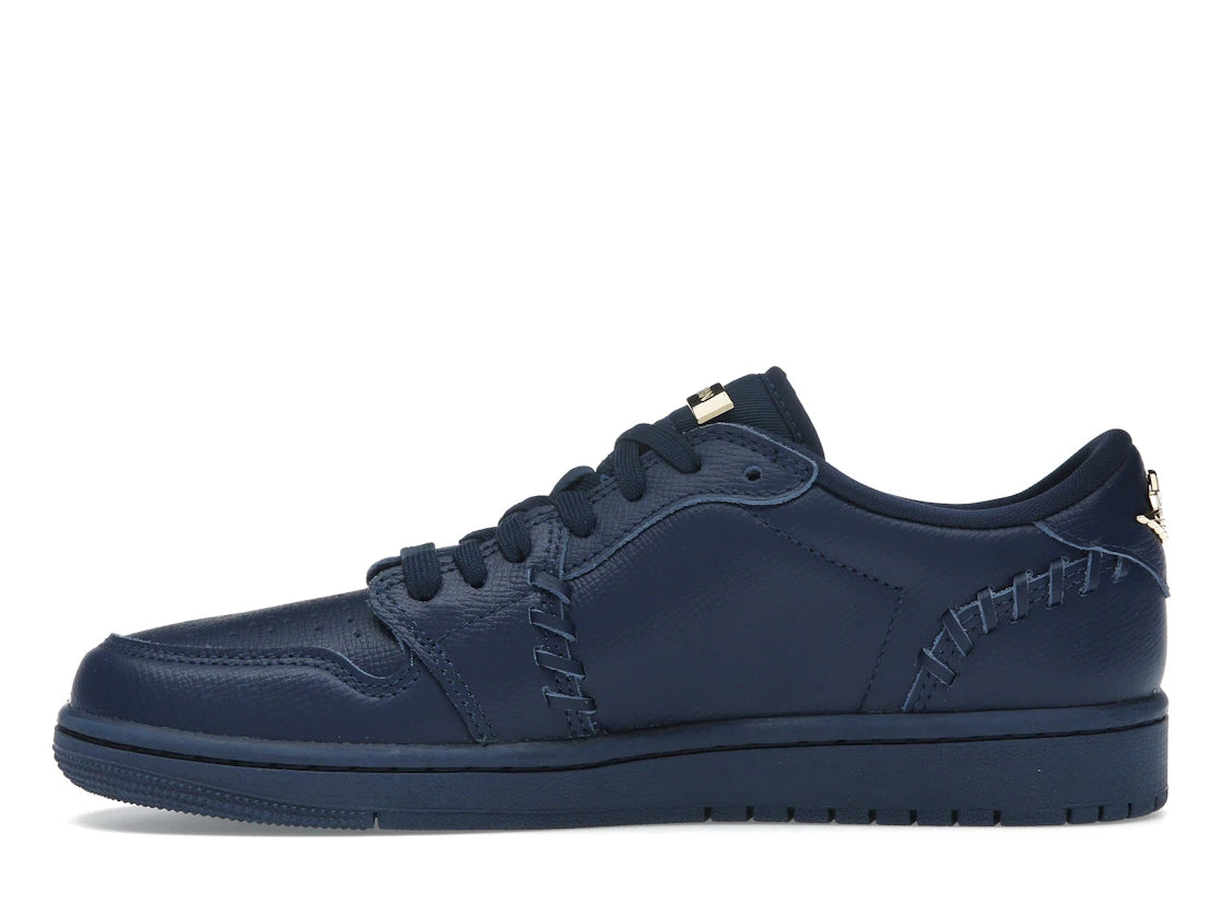 Jordan 1 Low Methode zum Herstellen von Midnight Navy Metallic Gold (Damen)