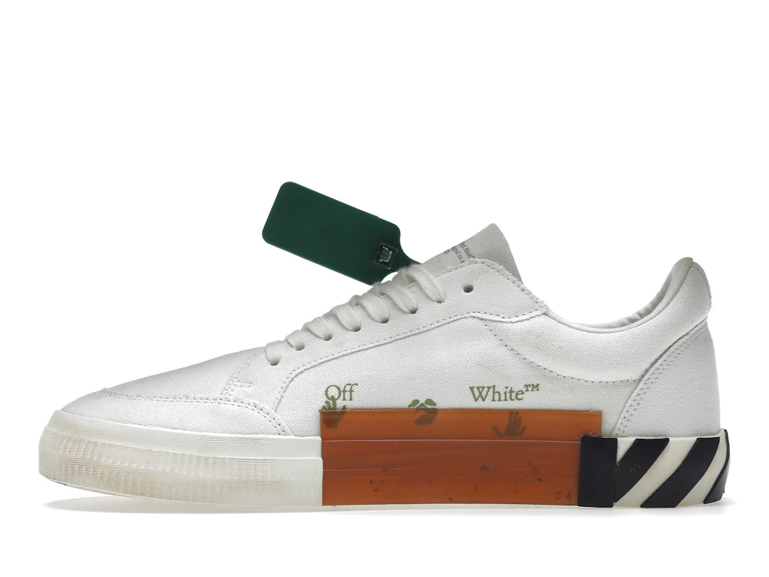 OFF-WHITE Vulc Low Cotton Weiß Weiß Blau Grau