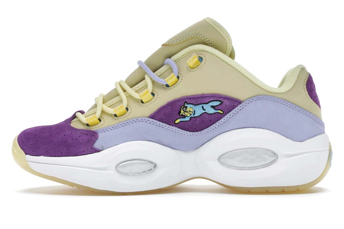 Reebok Question Low BBC Ice Cream Running Dog Gelb Lila