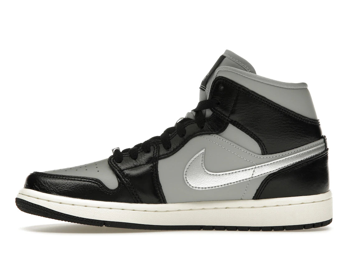 Jordan 1 Mid SE Schwarz Metallic Silber (Damen)