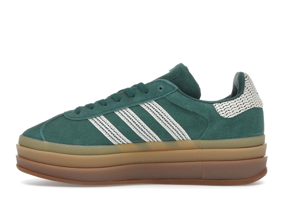 adidas Gazelle Bold Collegiate Grün Weiß Gold (Damen)