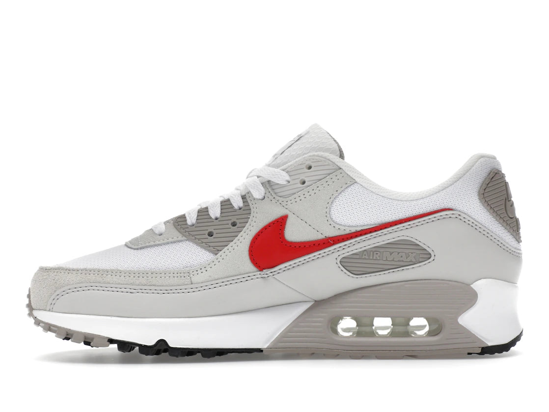 Nike Air Max 90 White College Grey Vast Grey University Red