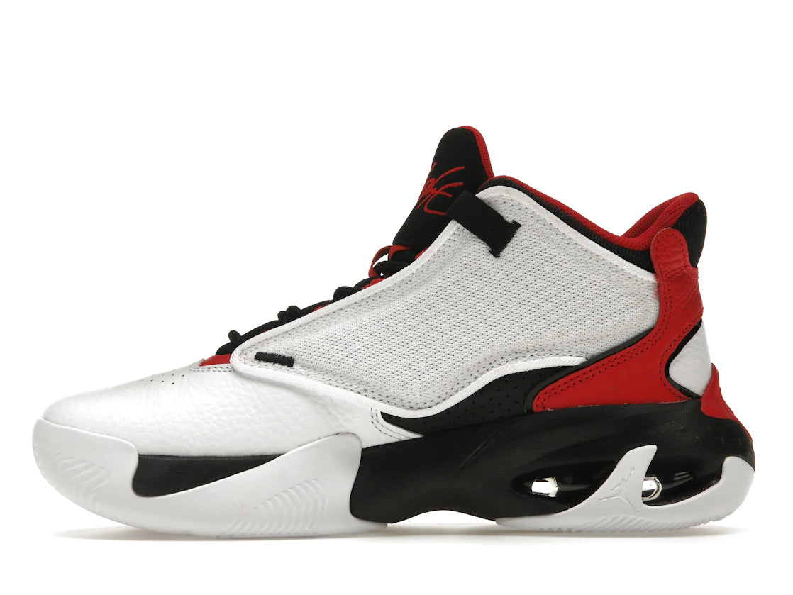Jordan Max Aura 4 Weiß Schwarz Universitätsrot