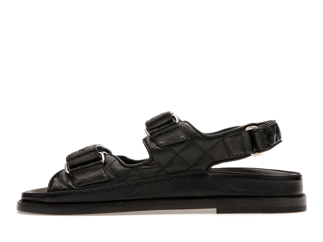Chanel Stepp-Sandalen „Dad“ aus schwarzem Leder