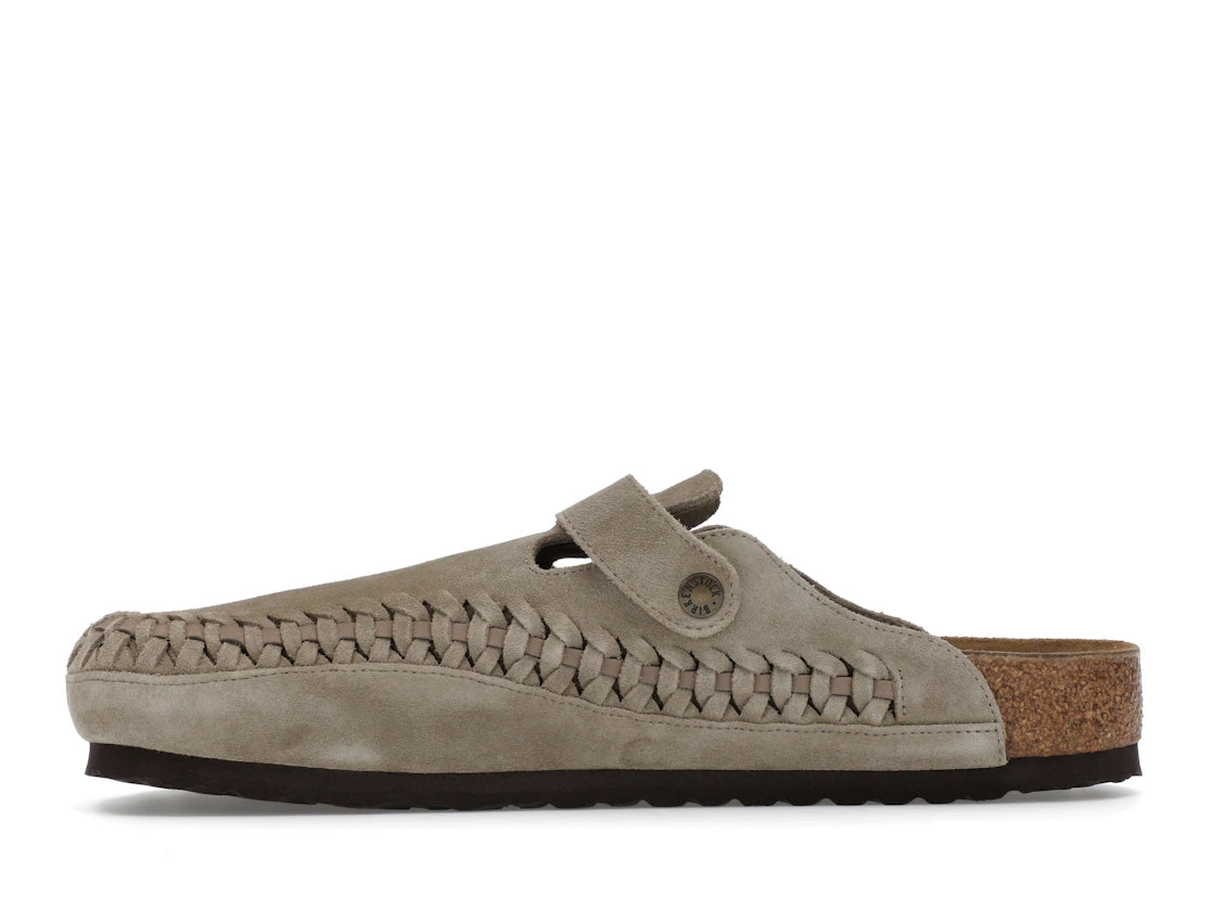 Birkenstock Boston Geflochtenes Wildleder Kith Taupe