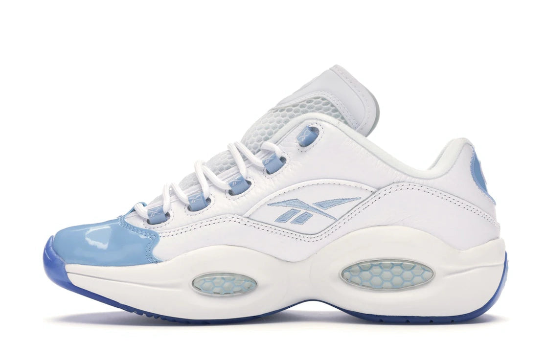 Reebok Question Low Patent Toe Carolina Blue