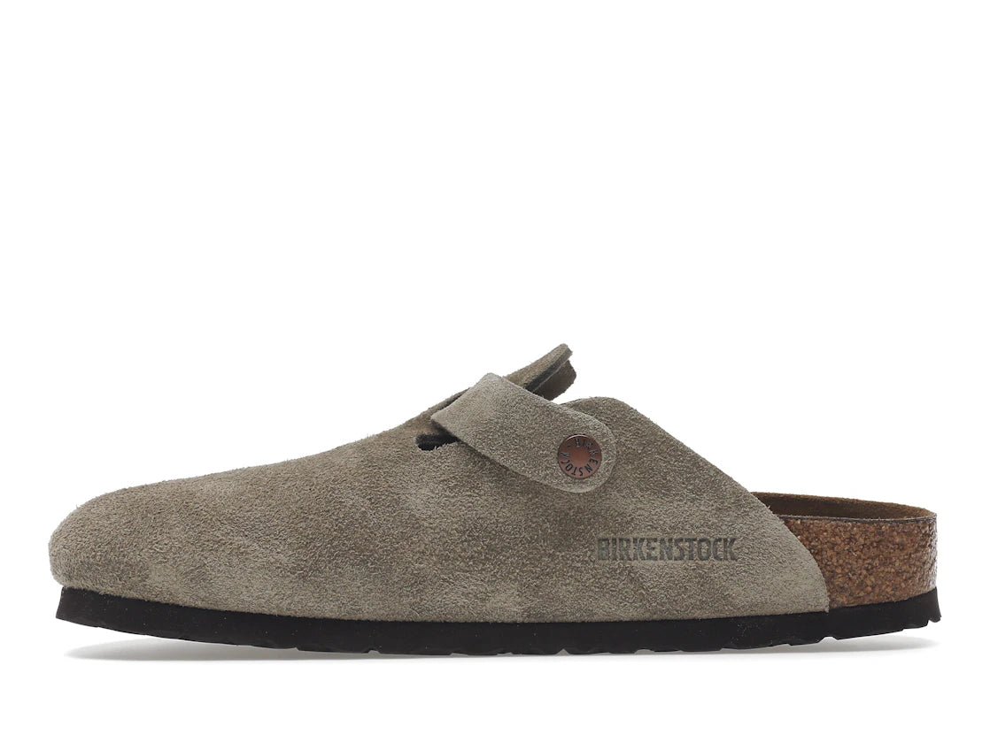 Birkenstock Boston Soft Footbed Suede Taupe (Narrow Fit)