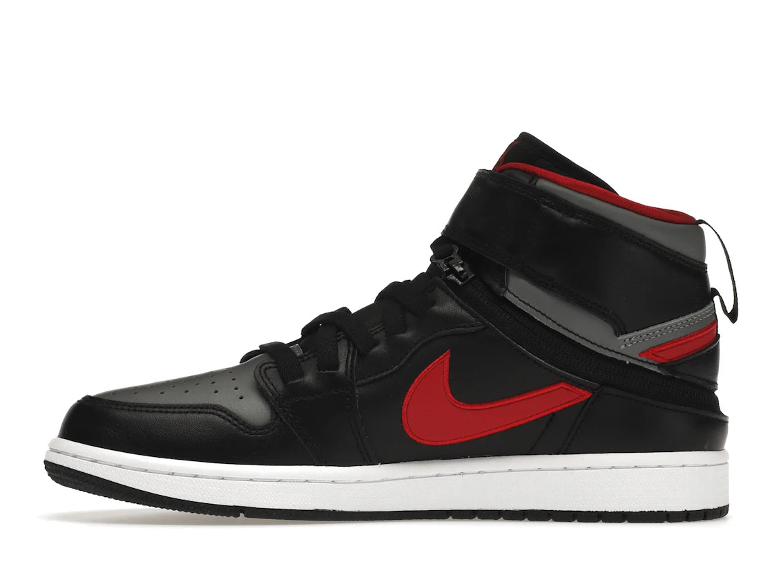Jordan 1 High FlyEase Schwarz Gym Red Smoke Gray