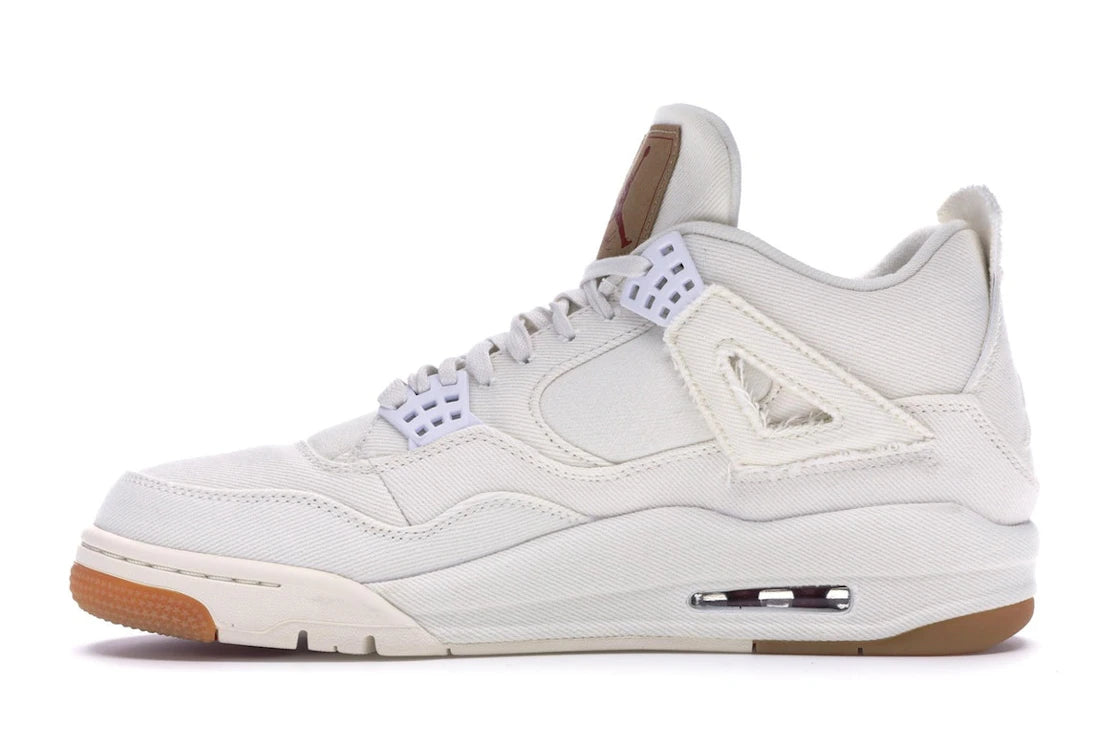 Jordan 4 Retro Levi's Weiß (Etikett leer)