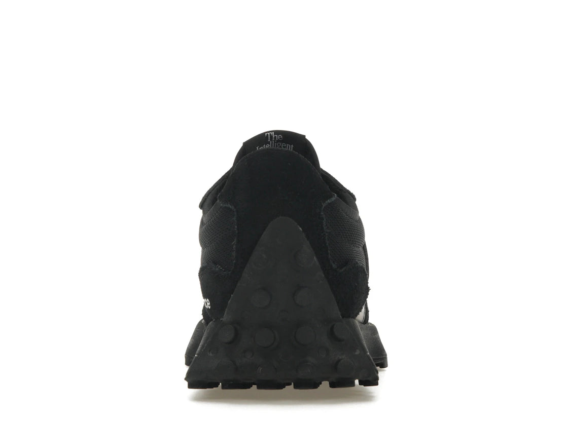 New Balance 327 Black White Tongue Logo