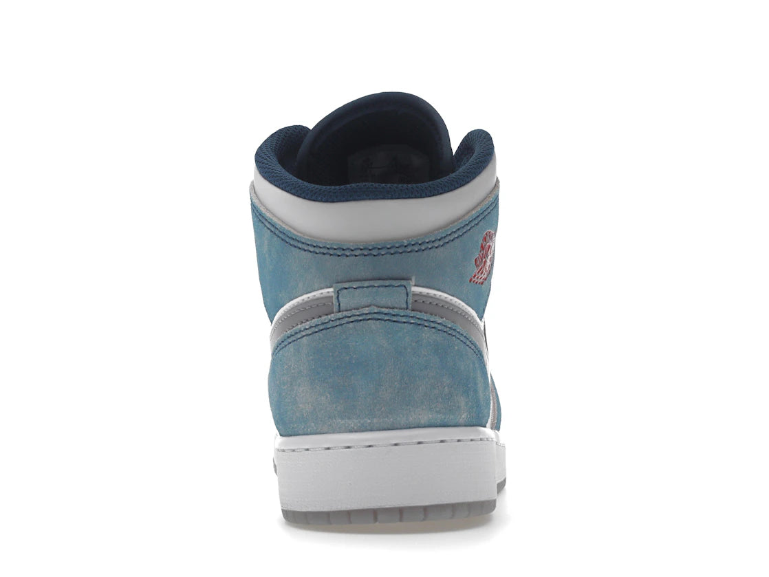 Jordan 1 Mid SE French Blue Light Steel (GS)