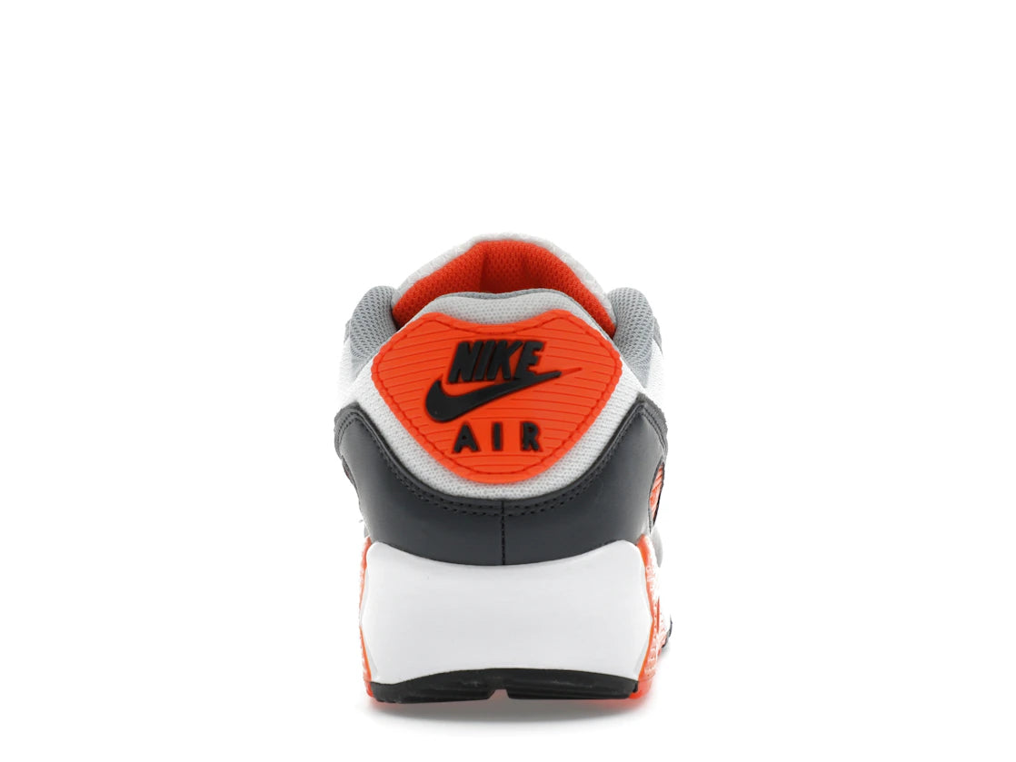 Nike Air Max 90 Summit White Safety Orange Dark Smoke Grey Smoke Grey