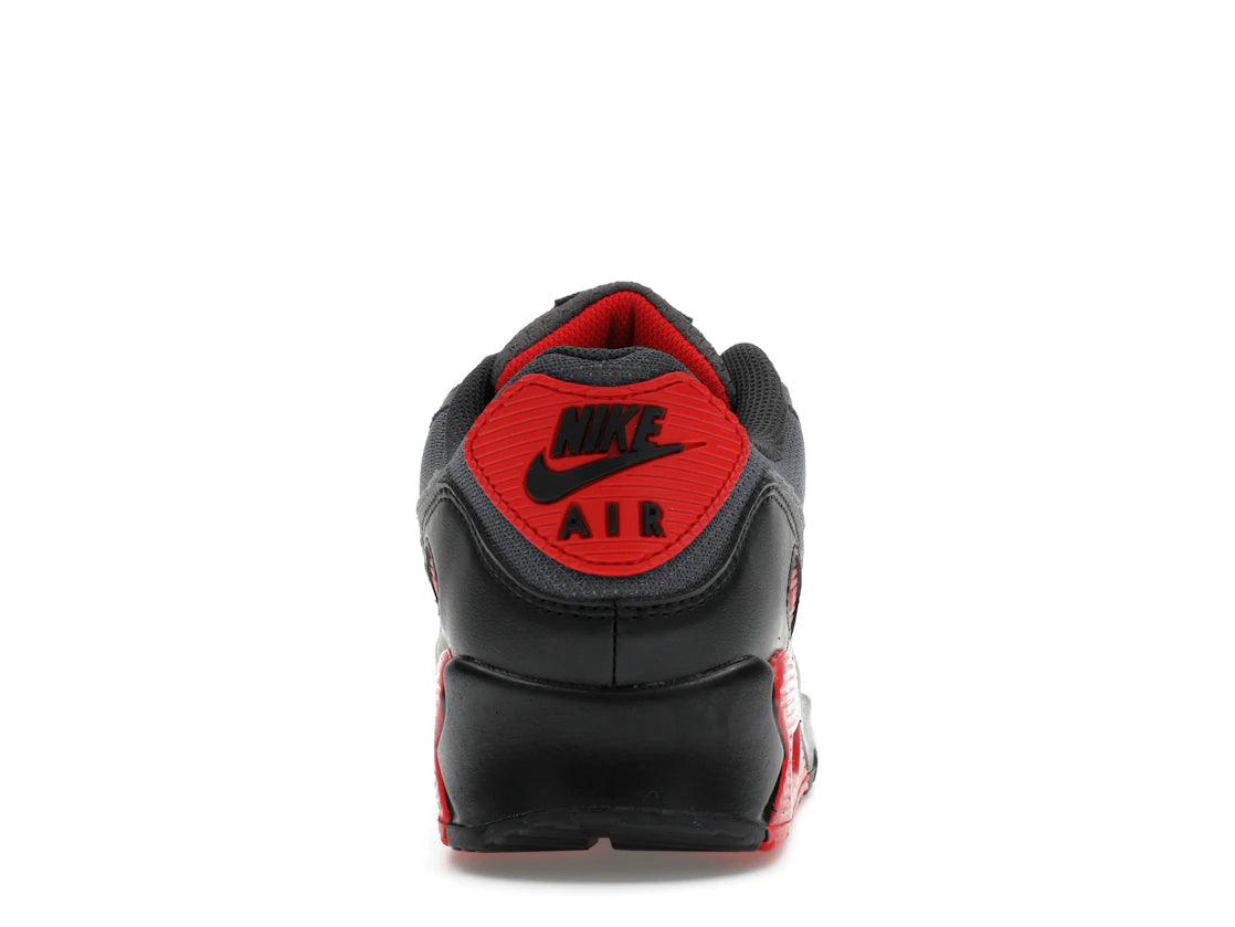 Nike Air Max 90 Smoke Grey Fire Red