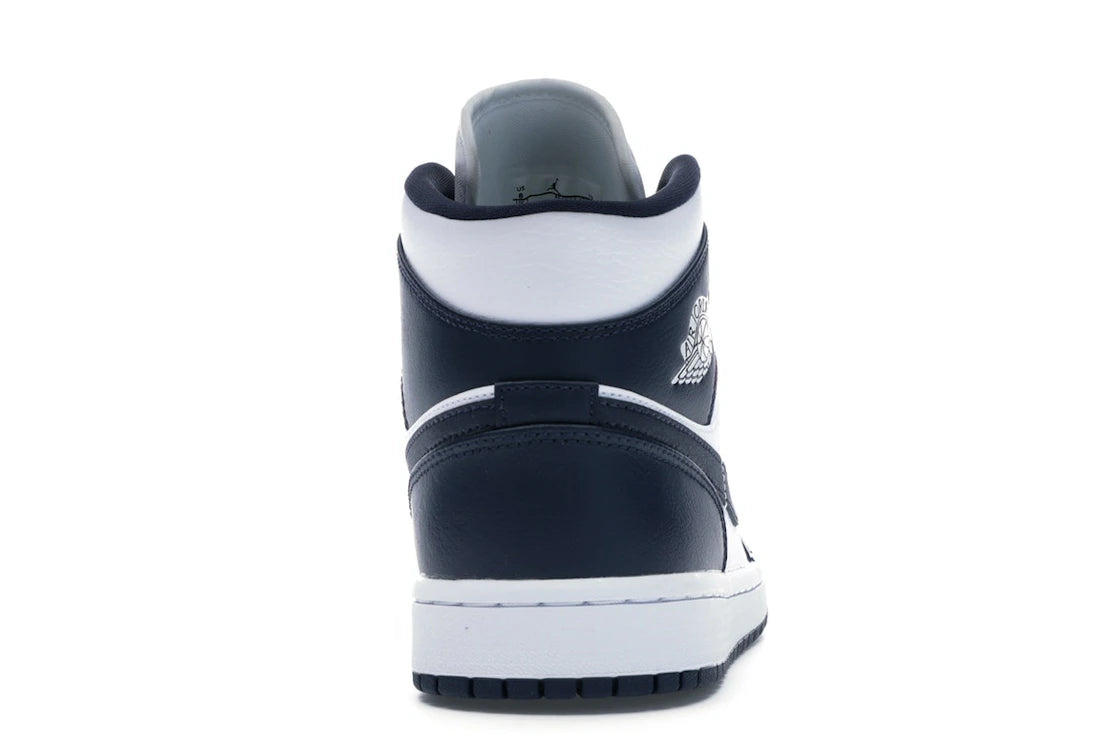 Jordan 1 Mid White Metallic Gold Obsidian