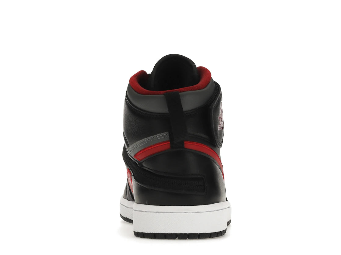 Jordan 1 High FlyEase Schwarz Gym Red Smoke Gray