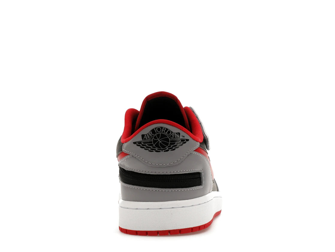 Jordan 1 Low Flyease Fire Red Cement Grey