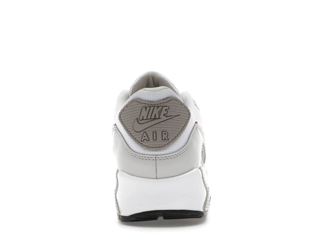 Nike Air Max 90 White College Grey Vast Grey University Red