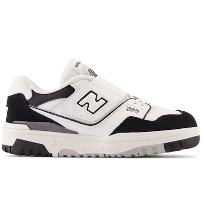 New Balance 550 Bungee Lace White Black Rain Cloud (PS)