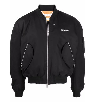 OFF-WHITE Diag-Stripe Bomber Jacket Black/White