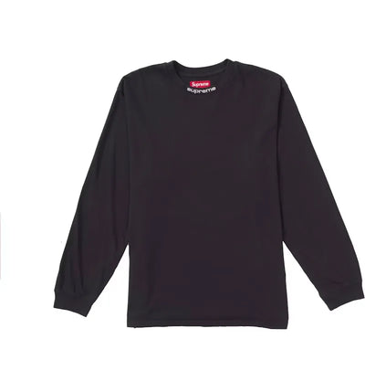 Supreme Embroidered Collar L/S Top Black