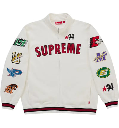 Supreme Mascots Zip Up Sweatshirt White