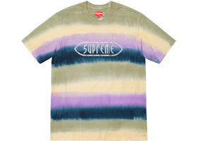 Supreme Rainbow Stripe Tee Purple