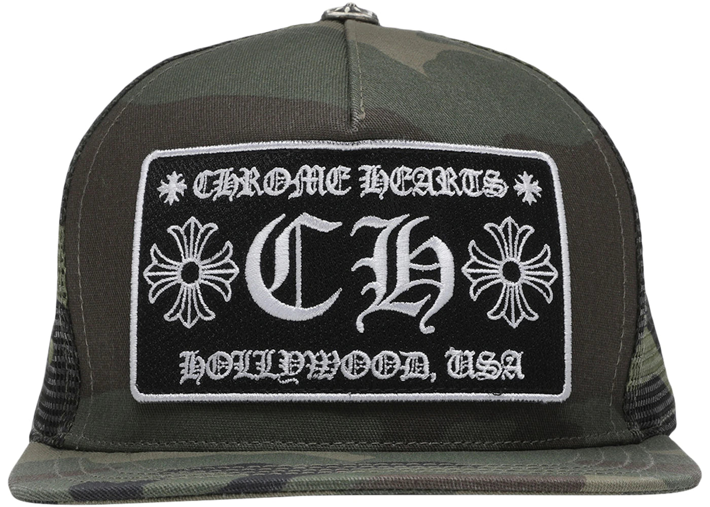 Chrome Hearts CH Hollywood Trucker Hat Camo - vue 360