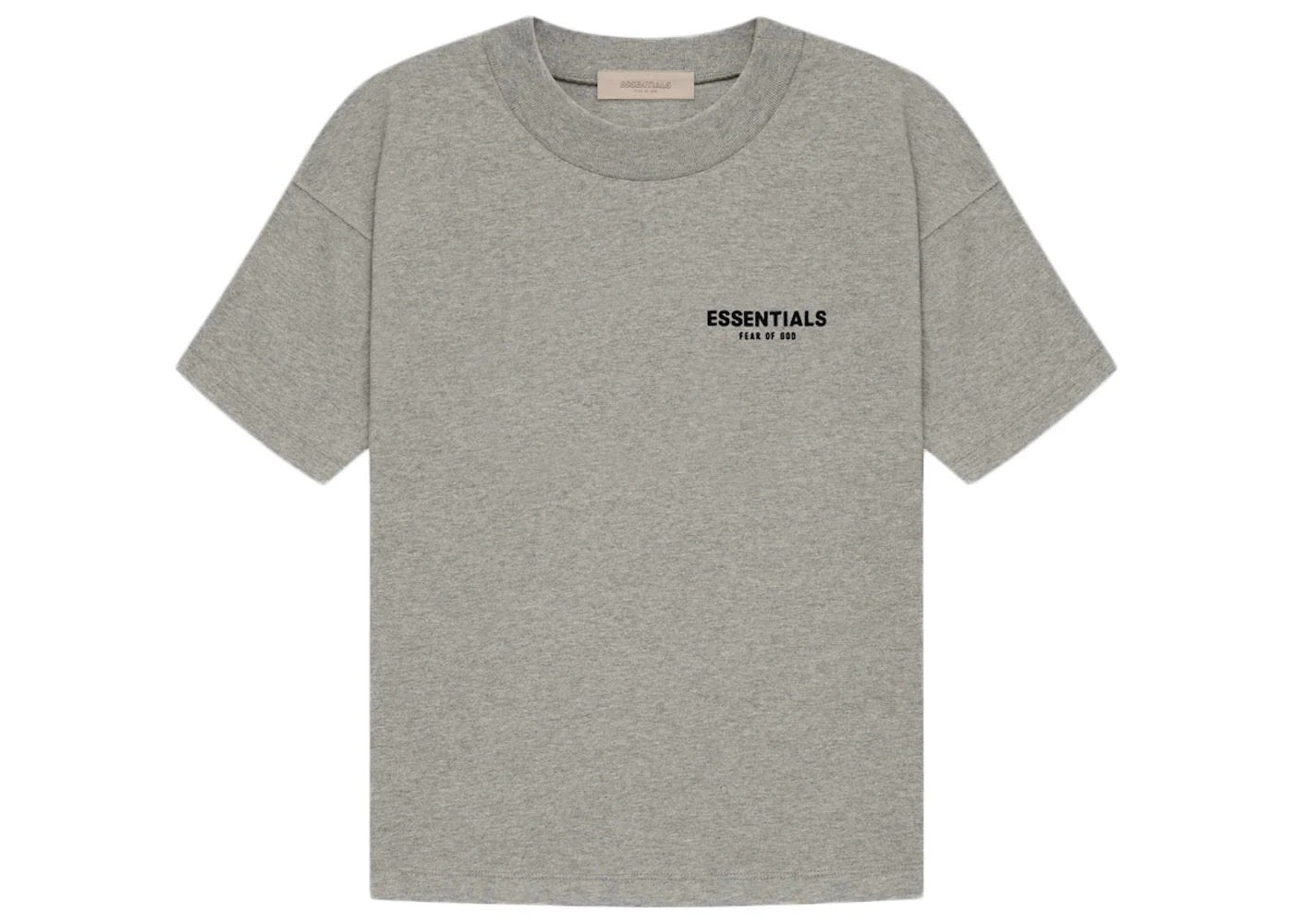 Essentials Tee Dark Oatmeal SS22 - vue 360