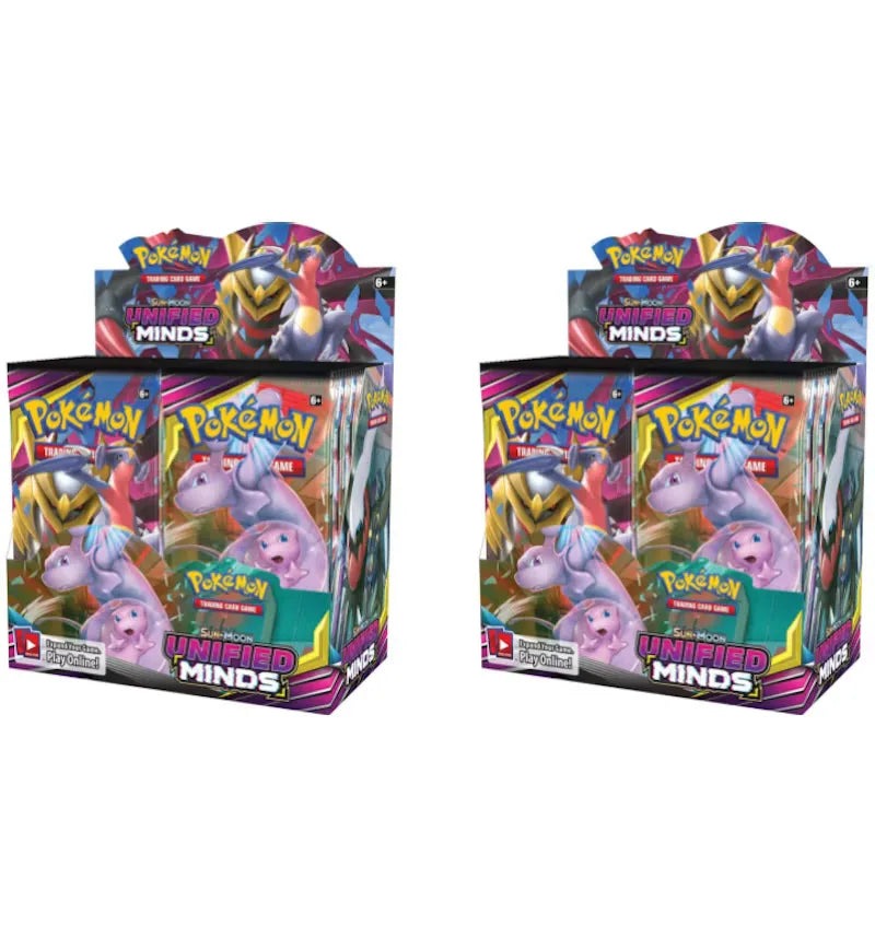 2019 Pokemon Sun & Moon Unified Minds Booster Box 2X Lot - vue 360