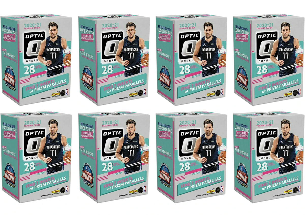 2020-21 Panini Donruss Optic Basketball Blaster Box 8x Lot - vue 360