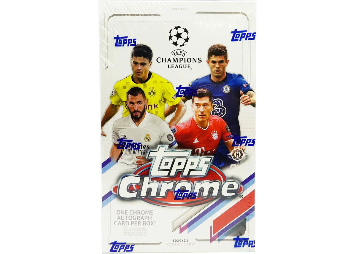 2020-21 Topps Chrome UEFA Champions League Soccer Hobby Box - vue 360