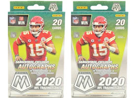 2020 Panini Mosaic Football Hanger Box (Reactive Orange Parallels) 2x Lot - vue 360