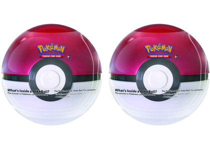 Pokémon TCG Poke Ball Tin 2X Lot - authentic Pokemon product