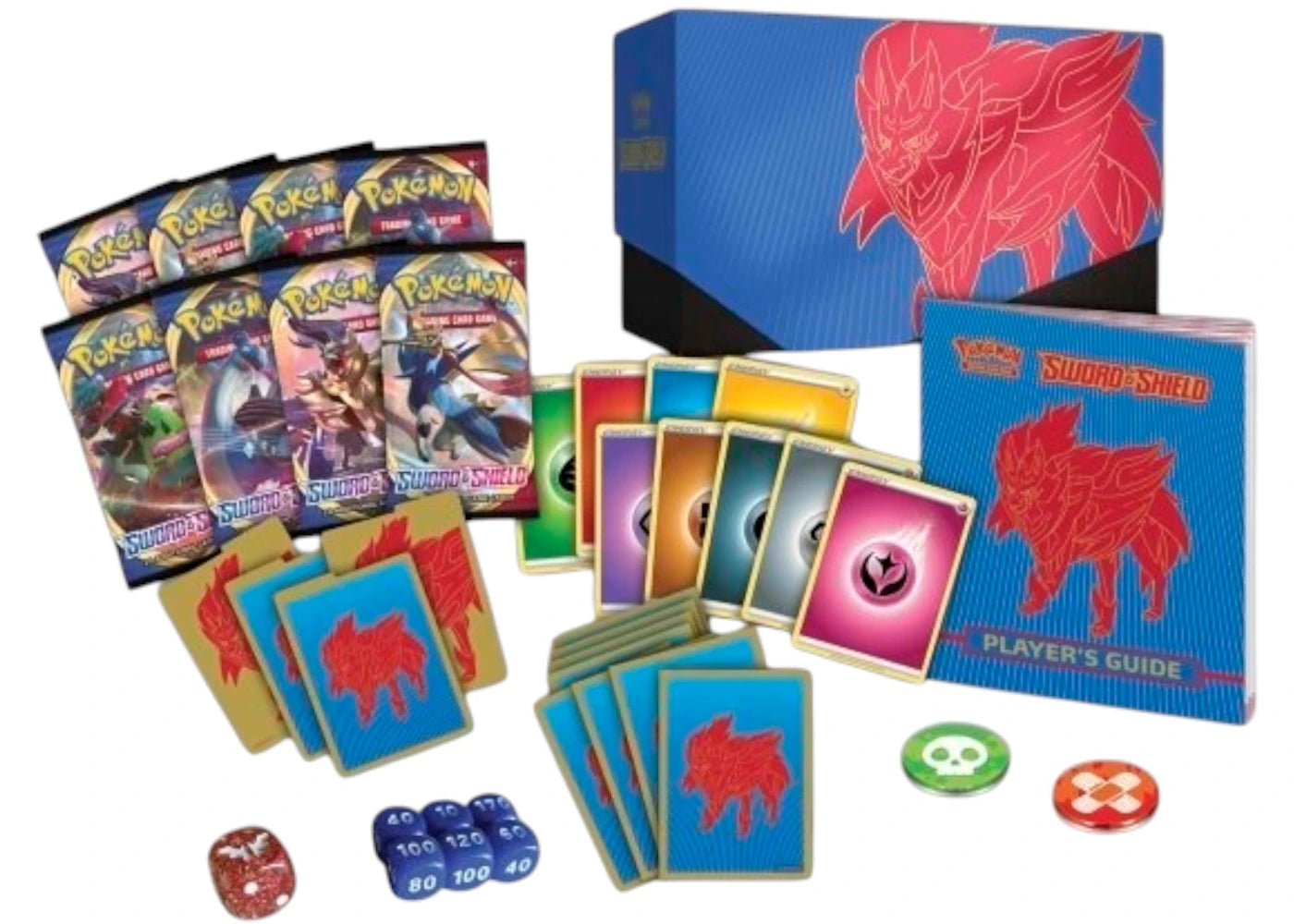 2020 Pokemon TCG Sword & Shield Elite Trainer Box Zamazenta - vue secondaire A