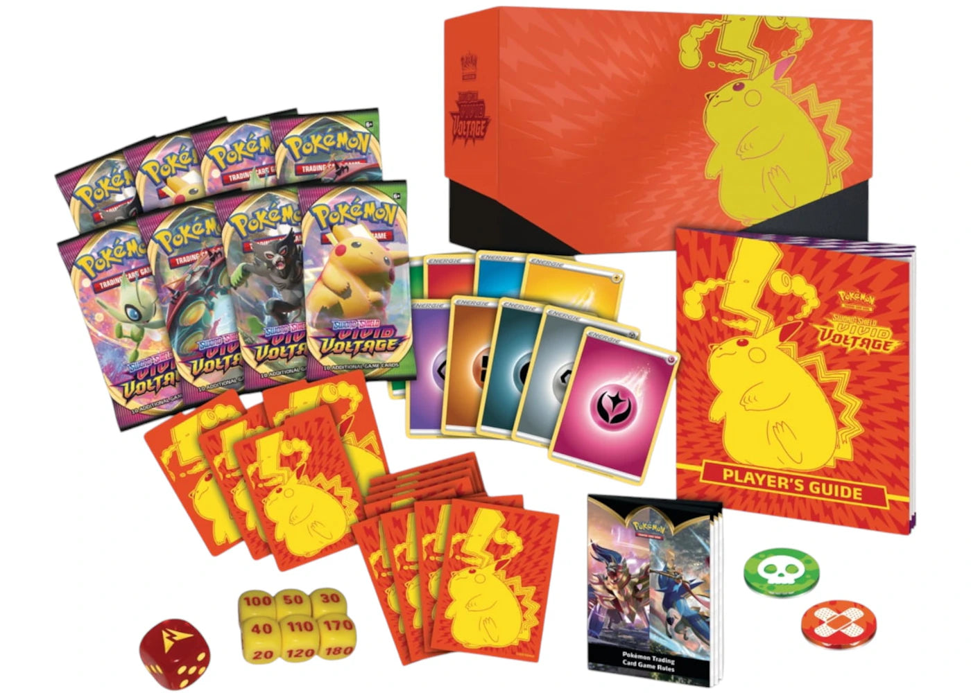 2020 Pokemon TCG Sword & Shield Vivid Voltage Elite Trainer Box - vue secondaire B
