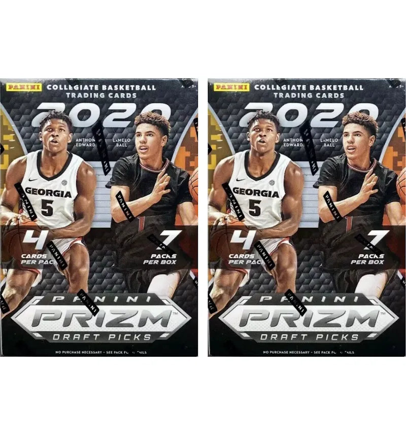 2020 Panini Prizm Draft Picks Basketball Blaster Box 28 ct. 2x Lot - vue 360