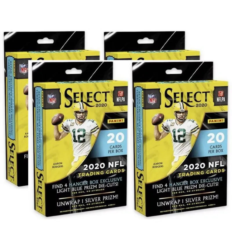 2020 Panini Select Football Hanger Box (Light Blue Die-Cuts) 4x Lot - vue 360