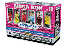 2021-22 Panini Prizm Premier League Soccer Mega Box (Red Ice Prizms) - vue 360