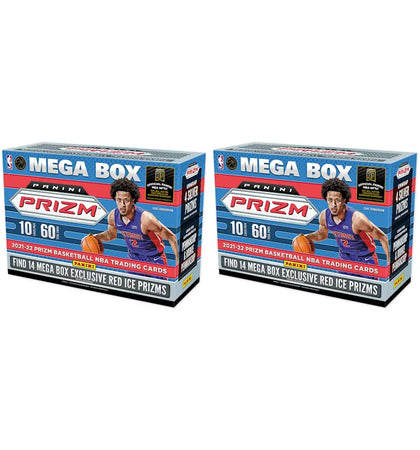 2021-22 Panini Prizm Basketball Mega Box (Red Ice Prizms) 2x Lot - authentic Panini product
