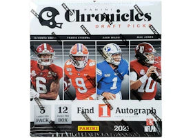 2021 Panini Chronicles Draft Picks College Football Mega Box (Green Parallels) - authentic Panini product