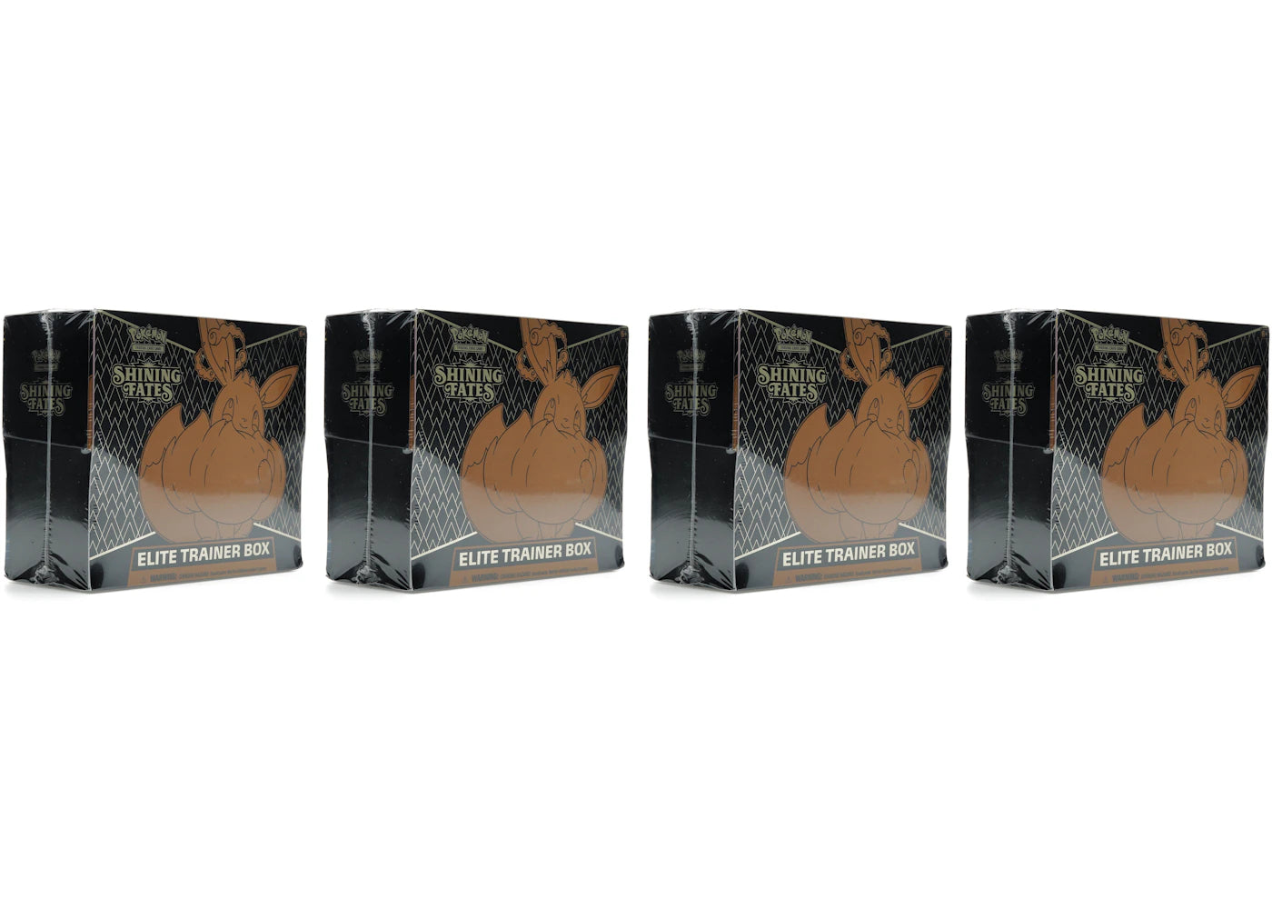 Pokémon TCG Sword & Shield Shining Fates Elite Trainer Box 4X Lot - vue 360