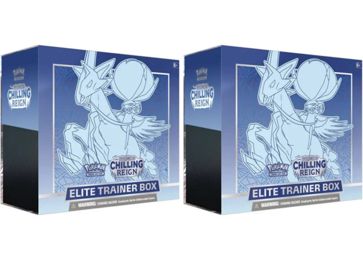 Pokémon TCG Sword & Shield Chilling Reign Elite Trainer Box (Ice Rider Calyrex) 2x Lot - vue secondaire A