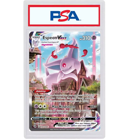 2021 Pokemon Sword & Shield Fusion Strike 270 Full Art/Espeon VMAX Secret (PSA or BGS Graded) - authentic Pokemon product