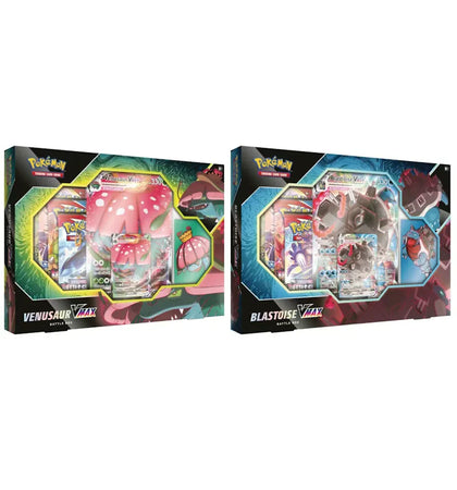 Pokémon TCG Blastoise VMAX/ Venusaur VMAX Battle Box Bundle - authentic Pokemon product