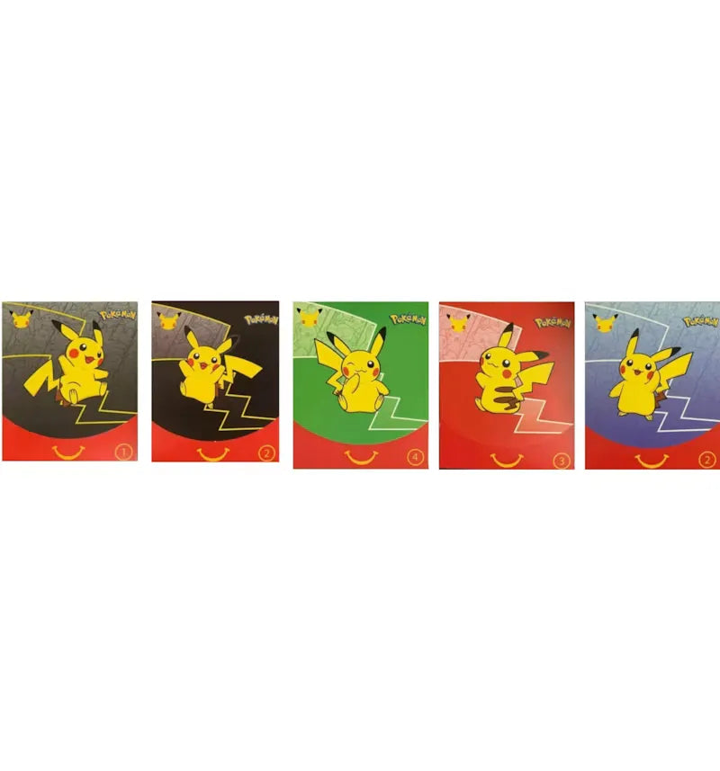 2021 Pokémon TCG McDonald's Happy Meal 25th Anniversary 5x Envelope Lot (Assorted) (English) - vue 360