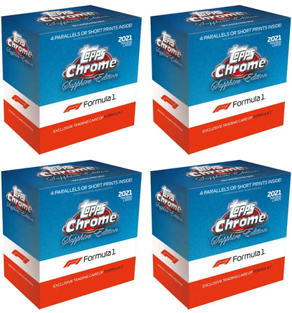 2021 Topps Chrome Sapphire Edition Formula 1 Racing Box 4x Lot - authentic Topps product