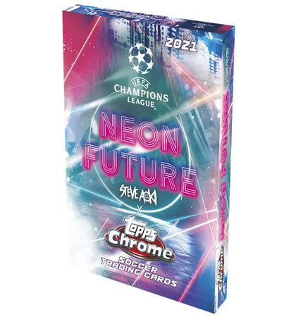 2021 Topps Chrome Steve Aoki UEFA Champions League Soccer Hobby Box 2x Lot - authentic Topps product
