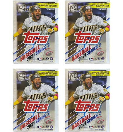 2021 Topps Series 2 Baseball Blaster Box 4x Lot - authentic Topps product