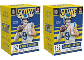 2022 Panini Score Football Blaster Box (Gold Parallels) 2x Lot - vue 360